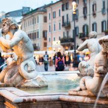 Fuentes en la  Plaza Navona